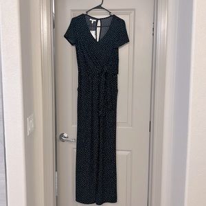 New with tag black jumpsuit with white polkadots from Maurices